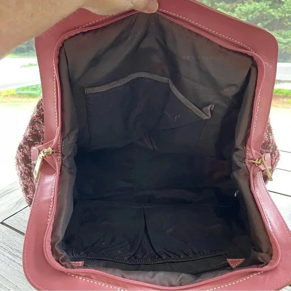 Elegant Pink Tweed Women's Bag - Picture 6 of 10